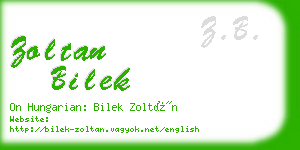 zoltan bilek business card